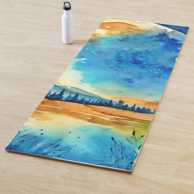 Vollmondmalerei Yogamatte (Beispiel)