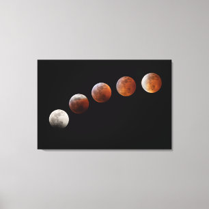 Vollmondphasen Totale Mondfinsternis Colorado Leinwanddruck