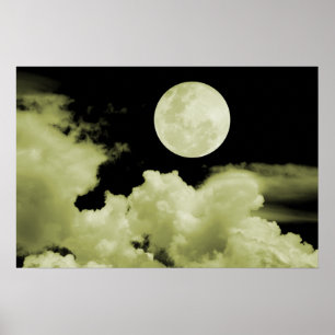 VOLLMOONSCHLIESSEN GELB POSTER
