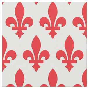 Vollroter Fleur-de-lis Stoff