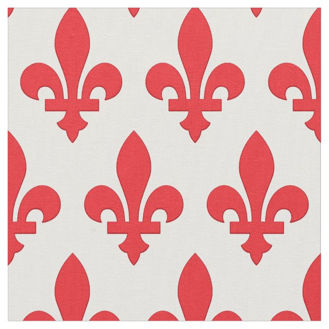 Vollroter Fleur-de-lis Stoff (Nahaufnahme)