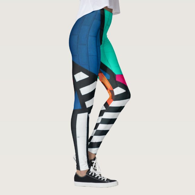 Vollständig 80er Anstrichfarben Leggings (Rechts)
