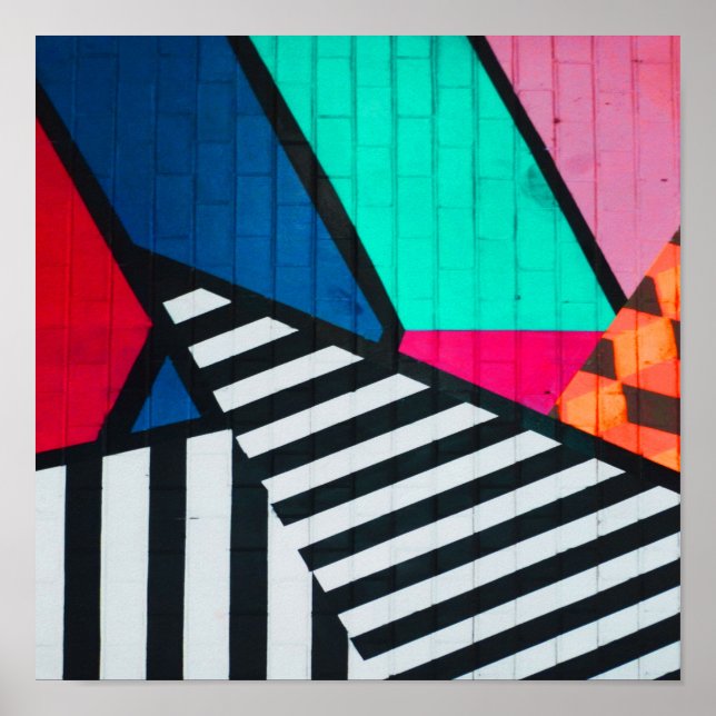 Vollständig 80er Anstrichfarben Poster (Vorne)