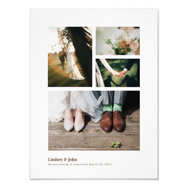 Vollständig angepasste, elegante Hochzeitsszenario Fotodruck (Vorne)