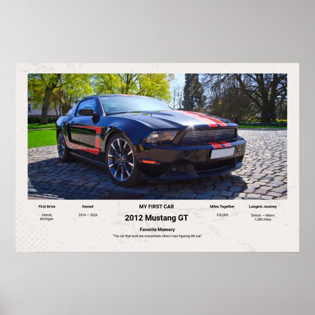 Vollständig anpassbare erste Auto Memory Foamcore- Poster (Vorne)