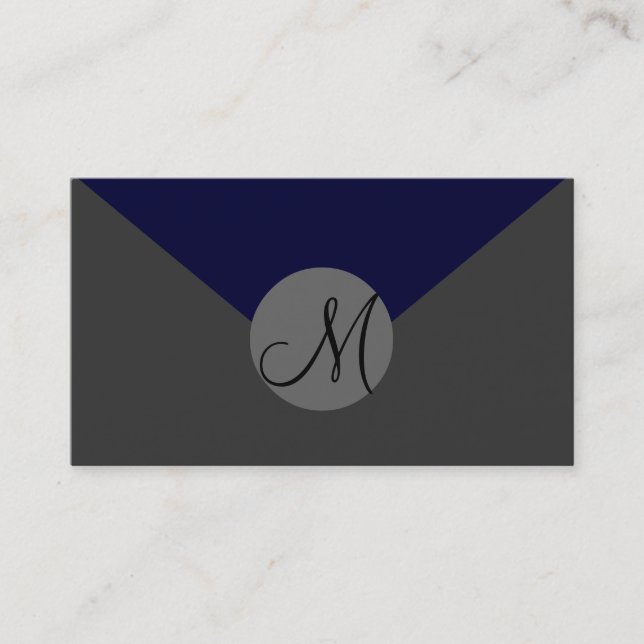 Vollständig anpassbare, monogramm Visitenkarten Visitenkarte (Vorderseite)