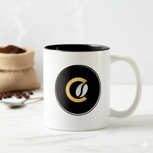 Vollständig anpassbares Business-Logo-Branding Zweifarbige Tasse