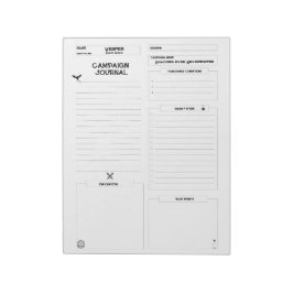 Vollständig anpassbares Kampagnen-Journal Notizblock