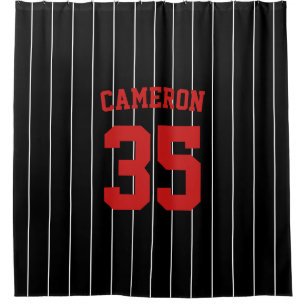 Vollständig bearbeitbare Farben Baseball Jersey S Duschvorhang