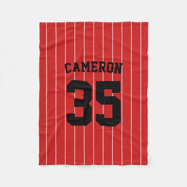 Vollständig bearbeitbare Farben Baseball Jersey St Fleecedecke (Vorderseite)