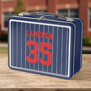 Vollständig bearbeitbare Farben Baseball Jersey St Metall Brotdose