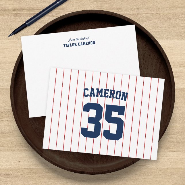 Vollständig bearbeitbare Farben Baseball Jersey St Mitteilungskarte (Von Creator hochgeladen)