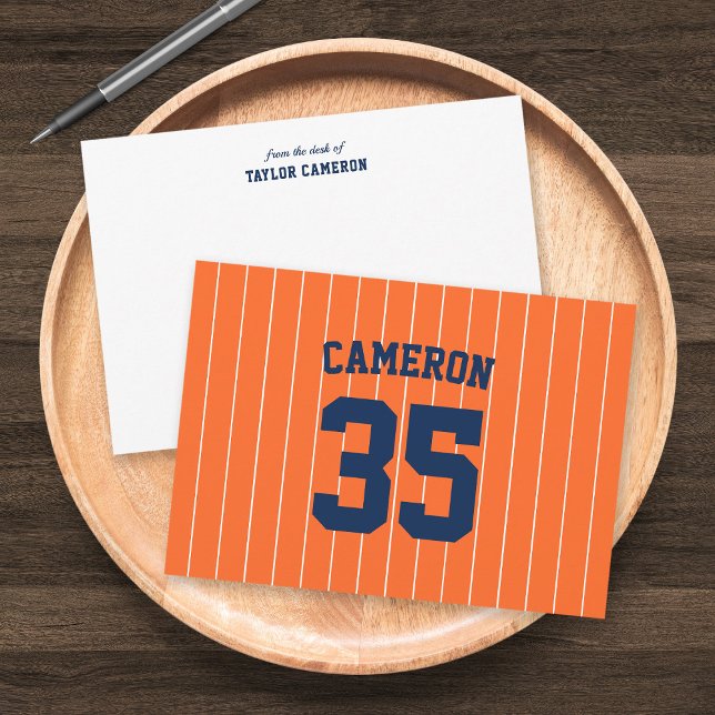 Vollständig bearbeitbare Farben Baseball Jersey St Mitteilungskarte (Von Creator hochgeladen)