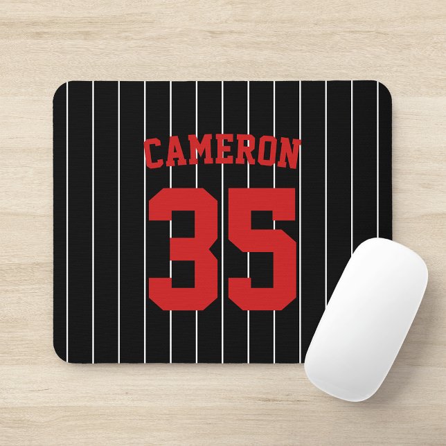 Vollständig bearbeitbare Farben Baseball Jersey St Mousepad (Von Creator hochgeladen)