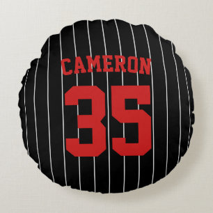 Vollständig bearbeitbare Farben Baseball Jersey St Rundes Kissen
