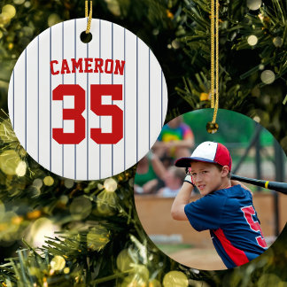 Vollständig bearbeitbare Farben Baseball-Trikot-St Keramik Ornament