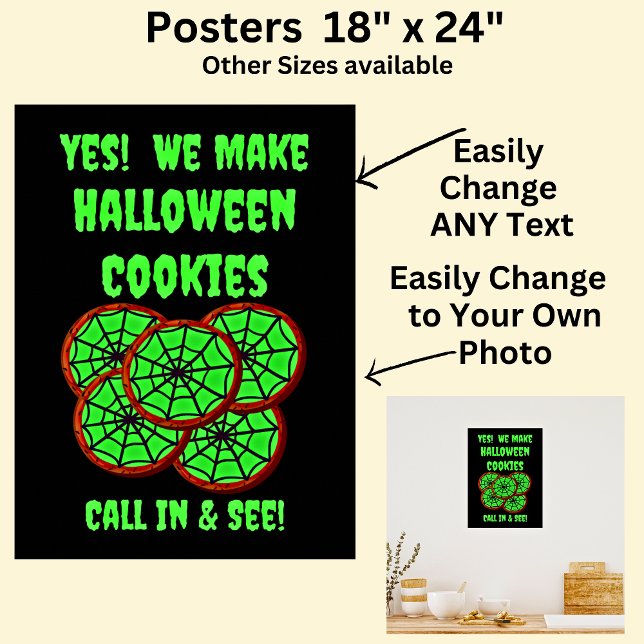 Vollständig bearbeitbare Halloween-Cookies für den Poster (Von Creator hochgeladen)