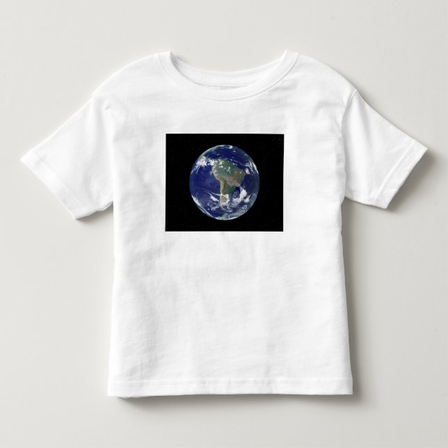 Vollständig beleuchtete Erde, zentriert auf Südame Kleinkind T-shirt (Vorderseite)