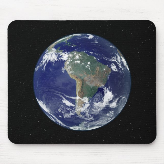 Vollständig beleuchtete Erde, zentriert auf Südame Mousepad (Vorne)