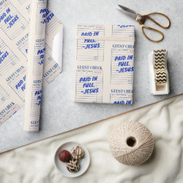 'Vollständig Bezahlt. - Jesus' Restaurant-Quittung Geschenkpapier