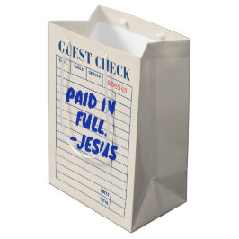 'Vollständig Bezahlt. - Jesus' Restaurant-Quittung Mittlere Geschenktüte