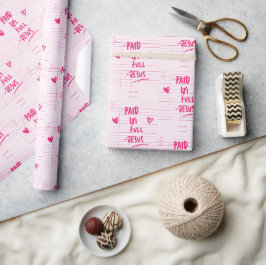 'Vollständig Bezahlt - Jesus' Rosa Quittung Christ Geschenkpapier
