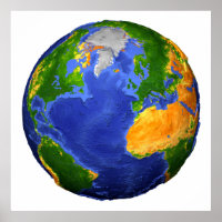 Vollständig die Erde mit topographischen Daten.