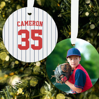 Vollständig editierbare Farben Baseball-Trikot-Str Ornament