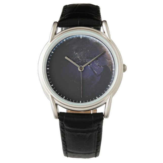 Vollständig erdacht, das die Lichter der Stadt Eur Armbanduhr (Vorderseite)