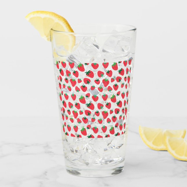 Vollständig Erdbeeren Glas (Vorderseite Ice)