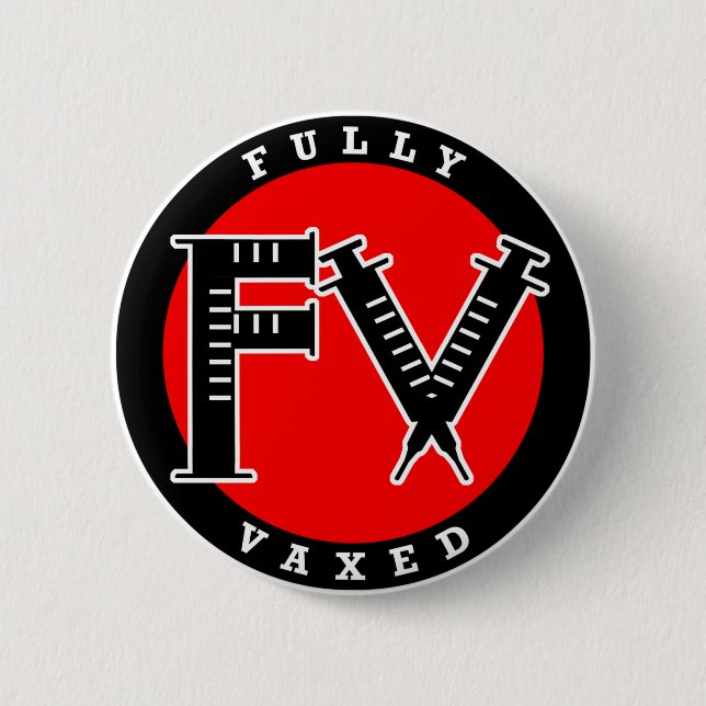 Vollständig geaxter Knopf - COVID-Impfstoff-Nachwe Button (Vorderseite)