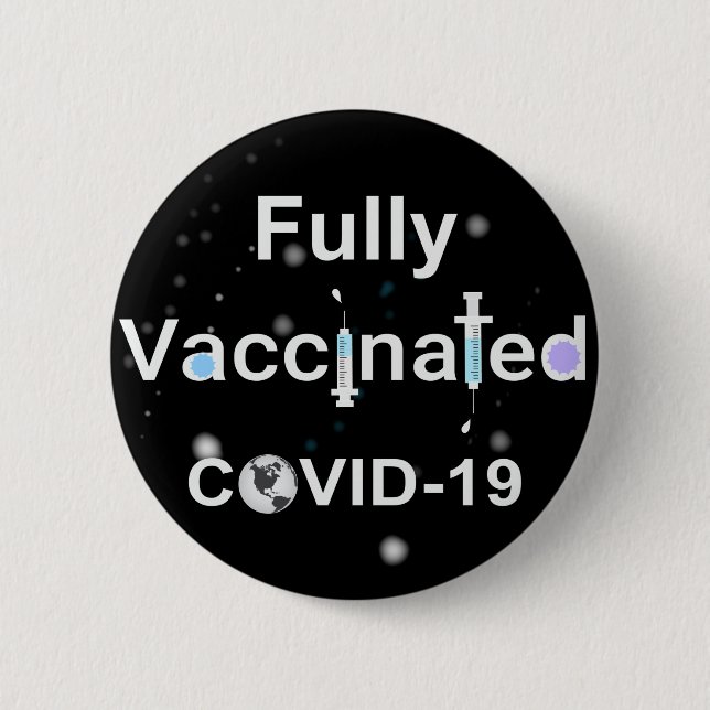 Vollständig geimpft COVID-19 Button (Vorderseite)