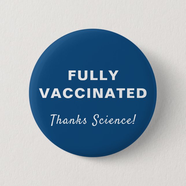Vollständig geimpft dank Science Blue Button (Vorderseite)