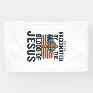 Vollständig geimpft durch das Blut Jesu Patriotisc Banner