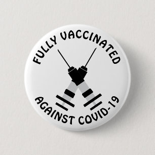 Vollständig geimpft gegen Covid-19, Coronavirus ab Button