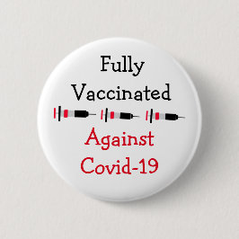 Vollständig geimpft und gegen Covid stimuliert - 1 Button
