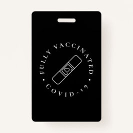 Vollständig geimpftes Covid Lanyard Abzeichen Blac Ausweis