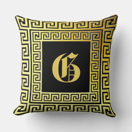 Vollständig goldfarbenes Monogramm-Gedenken Kissen