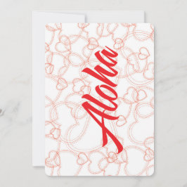 Vollständig Herz Aloha Postcard Feiertagskarte