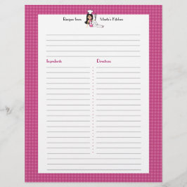 Vollständig Illustrierte Rezeptseite Benutzerdefin