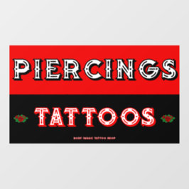 Vollständig individualisieren Tattoo Shop Piercing Fensteraufkleber