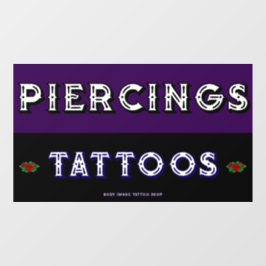 Vollständig individualisieren Tattoo Shop Piercing Fensteraufkleber