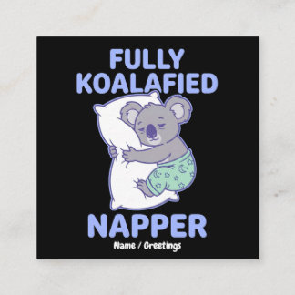 Vollständig Koalafizierter Schläfer Süßer Schlafko Quadratische Visitenkarte