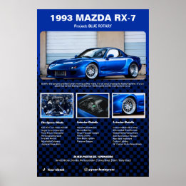 Vollständig maßgeschneiderte Car Show Spec Board Poster