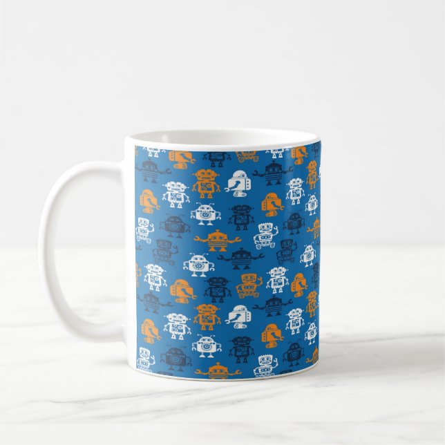 Vollständig mit kleinen Robotern Kaffeetasse (Links)