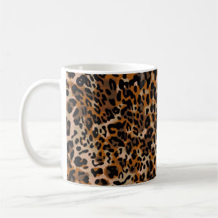 Vollständig nahtloses jaguarisches Geparden-Tierha Kaffeetasse
