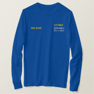 Vollständig Personalisierte Markenbezeichnung & Na Besticktes Langarmshirt