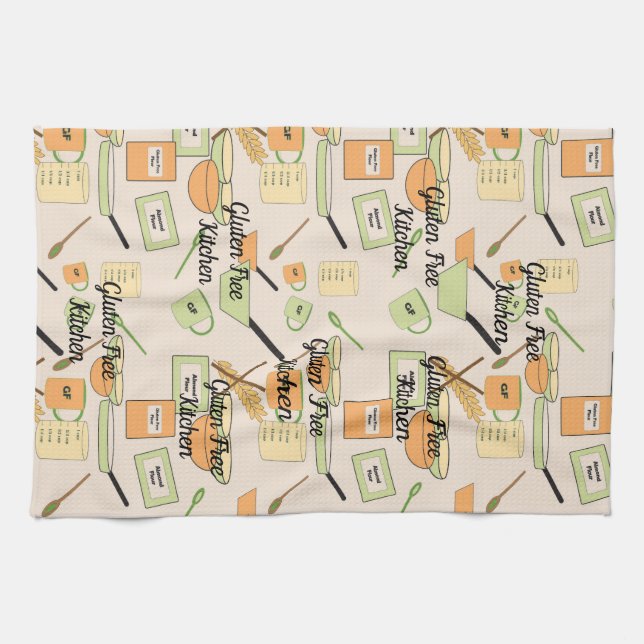 Vollständig Print Kitchen Handtuch Gluten Freie Kü (Horizontal)