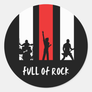 Vollständig Rock Classic Round Aufkleber