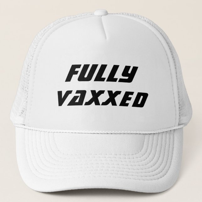 Vollständig vaxxed geimpft covid modern cool truckerkappe (Vorderseite)